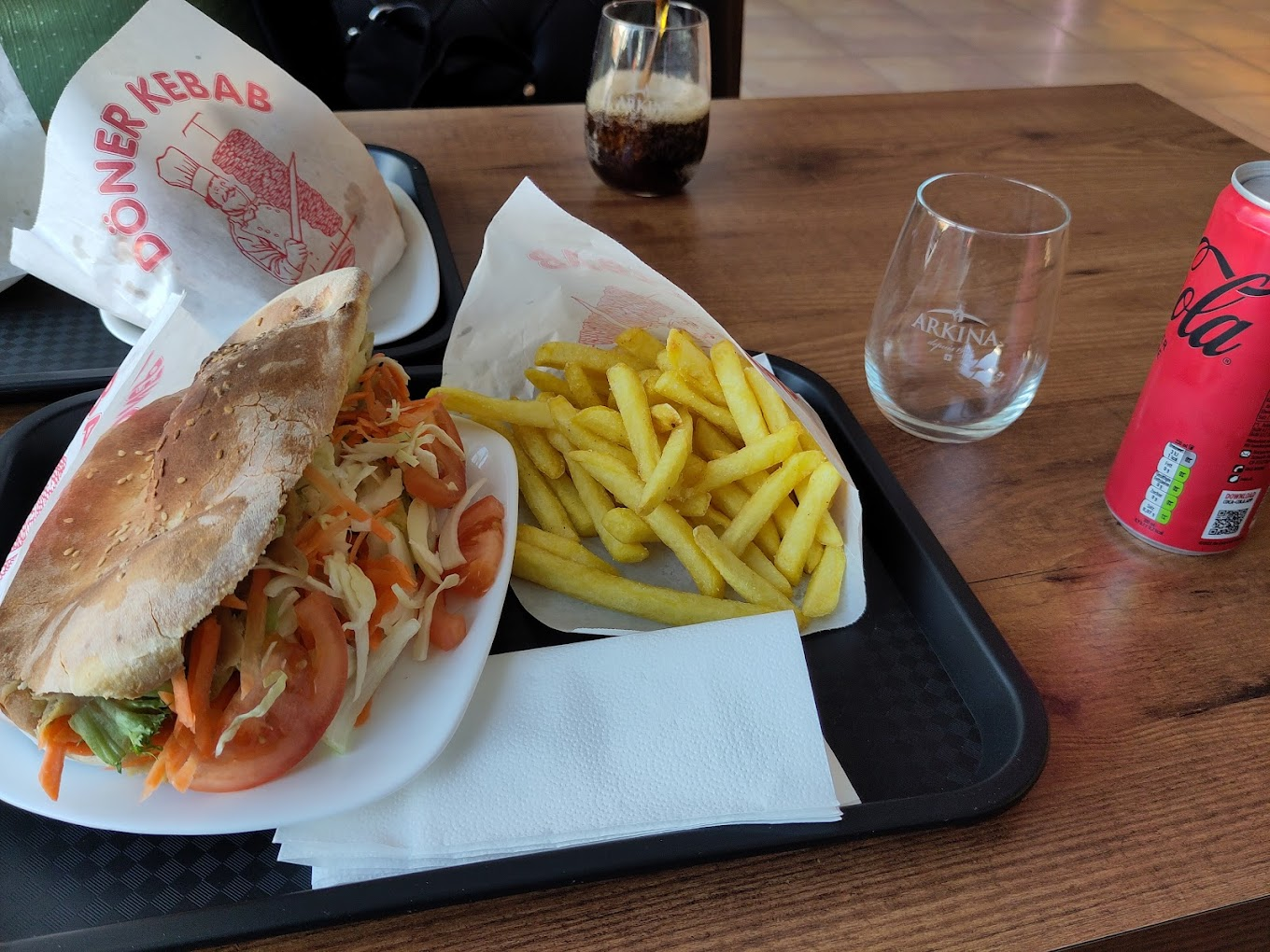 Sandwich kebab et frites